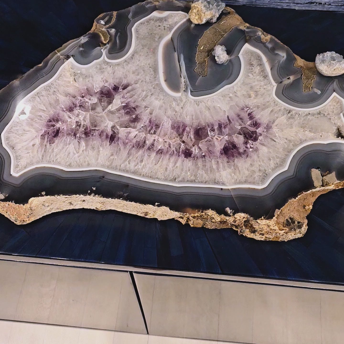 Giant Amethyst Slab #341  -  23" x 15" x 1 1/2" thick