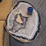 Load and play video in Gallery viewer, Center Cut Giant Agate Slab-A #343 {25&quot; x 20&quot; x 1 1/2&quot; thick}
