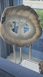 Load and play video in Gallery viewer, Museum Grade Center Cut-A Giant Geode Slab #331
