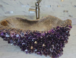 Load and play video in Gallery viewer, RARE Elestial Amethyst Sink #009 (25 1/2&quot; x 17 &quot; x 6&quot; tall x 125/lbs)
