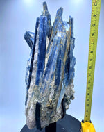 Load image into Gallery viewer, STUNNING Large 27.65/lb Tall Blue Kyanite Crystal Specimen #038 With Clear Quartz, Calcite and Mica
