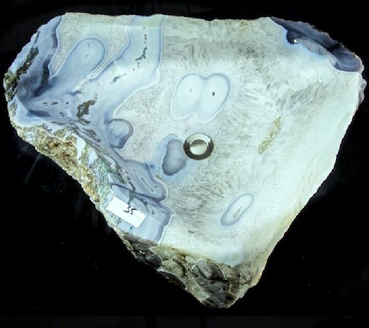 Blue Agate Geode Sink #35 Measures - 26 1/2" x 20 1/2" x 6" Tall x 144/lbs