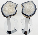 Load image into Gallery viewer, Matching Set of Agate Side Tables #269/270 { 32 x 15 x 22 tall }
