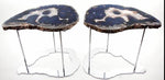 Load image into Gallery viewer, RARE Agate Side Tables Set With Large Crystal Eyes #237/238
