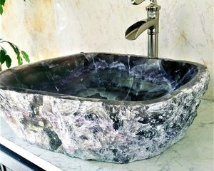 Amethyst Purple Onyx Sink #016 (21.5” x 17.5” x 6” tall x 130/lbs )
