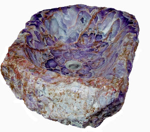 Amethyst Sink #61 (25" x 18" x 6" tall x 149/lbs ) (Amethyst Flower Vessel)