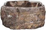Load image into Gallery viewer, Grande Fossil Marble Sink #188-EH (24&quot; x 19.5&quot; x 8&quot; Tall W/ 1 5/8&quot; Drain) {Free Shipping}
