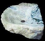 Load image into Gallery viewer, Blue Agate Crystal Geode Sink #45 (28” x 25” x 6.5&quot; Tall x 169/lbs.)
