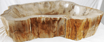 Load image into Gallery viewer, Extra Large Petrified Wood Sink #147-EH Petrified Teak
