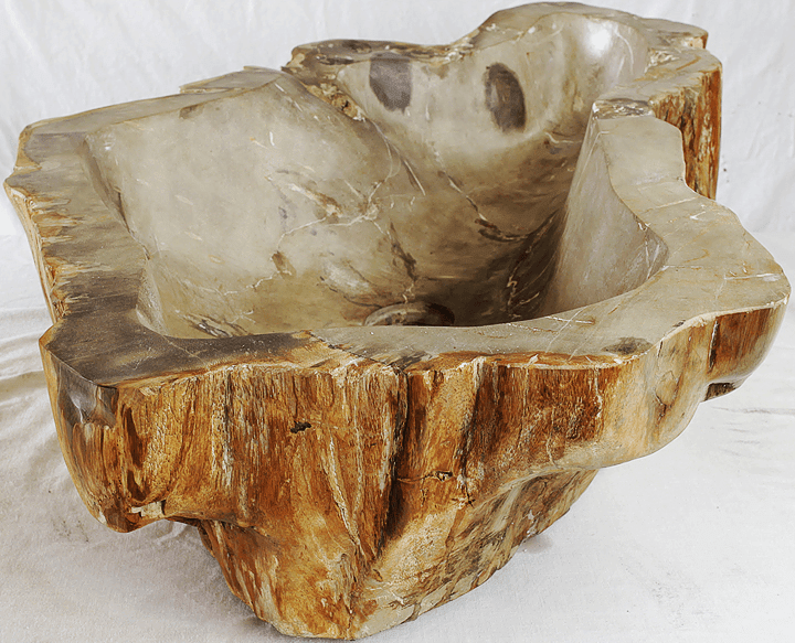 Extra Large Petrified Wood Sink #149-EH Petrified Teak