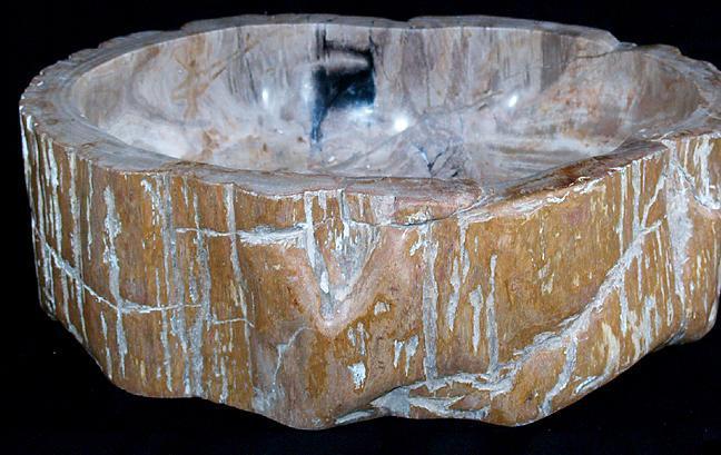 Petrified Wood Sink #20-EH Made from Petrified Teak 