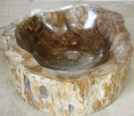 Load image into Gallery viewer, Petrified Wood Sink #5-EH Petrified Teak

