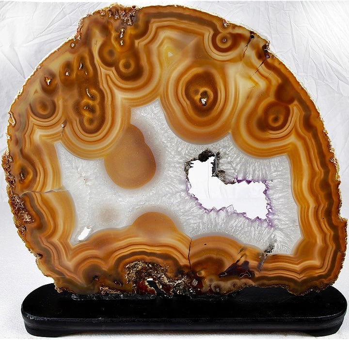 Giant Agate Slice #26A-EH With amethyst crystals pocket (21" x 18 1/2" x 3/8 Thick)