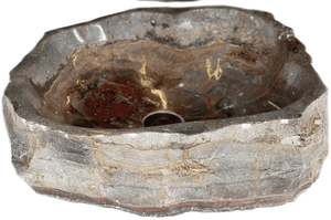 Natural Stone Sink from Fossil  Agate #123-EH (20" x 18" x 6" Deep W/ 1 3/4" Drain Hole) {Free Shipp