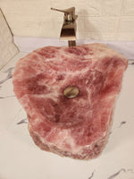 Load image into Gallery viewer, Super Extra Gem Grade Rose Quartz Heart Vessel Sink 012 23&quot; x 18&quot; x 6&quot; x 120/lbs approx (Please Inquire!)
