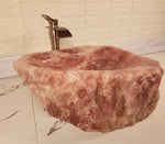 Load image into Gallery viewer, Super Extra Gem Grade Rose Quartz Heart Vessel Sink 012 23&quot; x 18&quot; x 6&quot; x 120/lbs approx (Please Inquire!)
