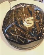 Load and play video in Gallery viewer, Agate Geode Bowl 014 (12&quot; x 12&quot; x 3.5&quot; x 25/lbs)
