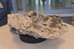 Load and play video in Gallery viewer, Stunning and unique 30&quot;+ Elestial Smokey Quartz Clamshell Bowl.. weighs nearly 100/lbs
