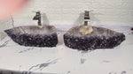 Load and play video in Gallery viewer, RARE Elestial Amethyst sinks Book-matched Set #001

