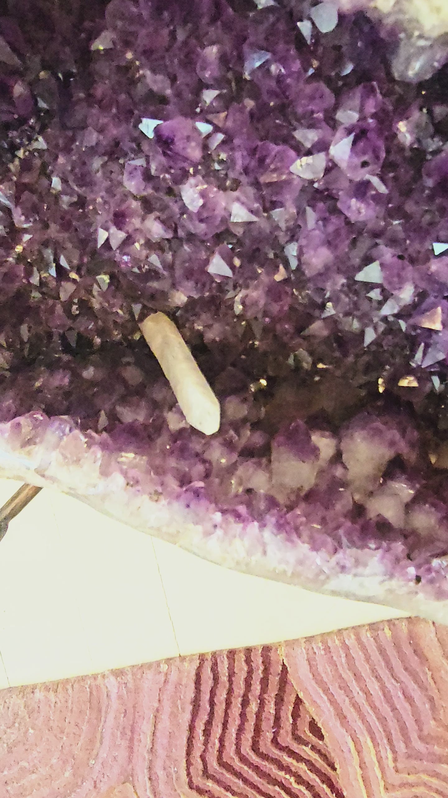 Amethyst Geode table #27 Hand Forged Base