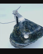 Load and play video in Gallery viewer, Golden  Labradorite Crystal Sink #61 measures 16&quot; x 14&quot; x 6&quot; tall x 86/lbs. .
