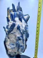 Load image into Gallery viewer, STUNNING Large 27.65/lb Tall Blue Kyanite Crystal Specimen #038 With Clear Quartz, Calcite and Mica
