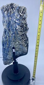 Load image into Gallery viewer, 49.6/lbs Blue Kyanite Crystal #041 with clear Quartz, Black Tourmaline and Mica

