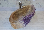 Load and play video in Gallery viewer, RARE Elestial Amethyst Sink #008 (27&quot; x 13&quot; x 6&quot; tall x 85/lbs)
