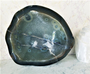 Agate Geode Bowl 014 (12" x 12" x 3.5" x 25/lbs) (SOLD!)