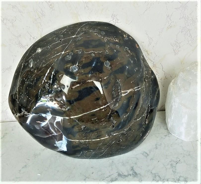 Agate Geode Bowl 014 (12" x 12" x 3.5" x 25/lbs) (SOLD!)