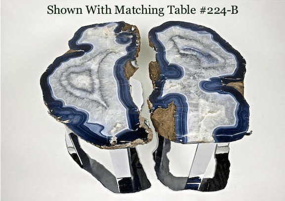 Large Agate Coffee Table #223A { 34 x 21 x 18 tall }