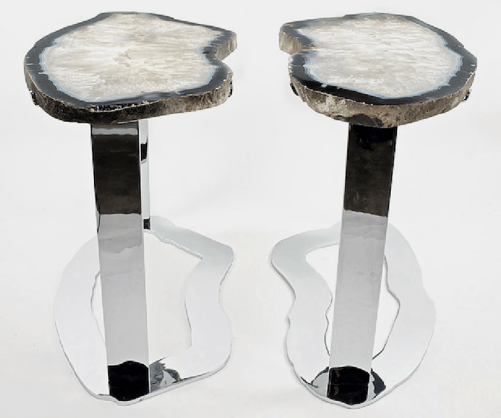 Matching Set Of Agate Side Tables #269/270