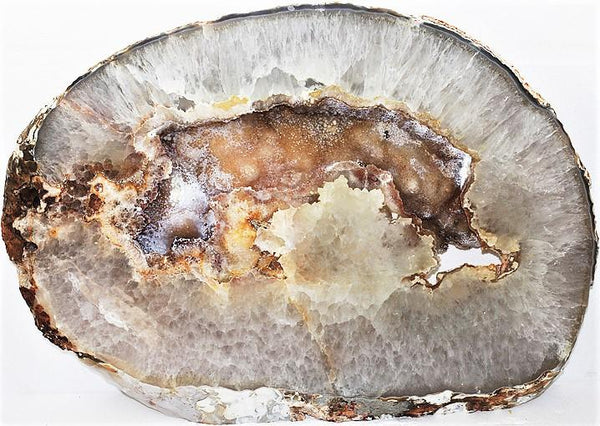 Geode Center Cut Center Cut Giant Geode Slab #134 With Botryoidal Chalcedony Inclusion ...