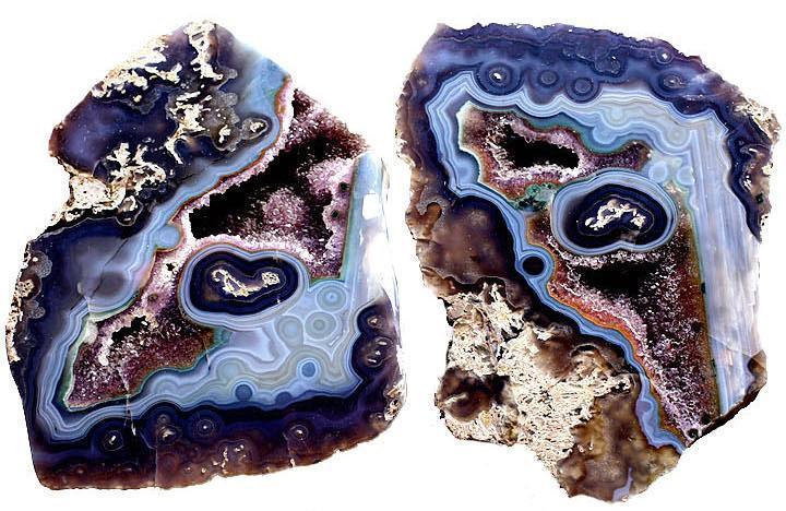 Split Agate Geode Set #024