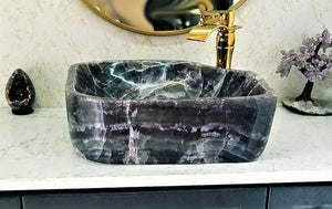 Amethyst Purple Onyx Sink #019 (20” x 18” x 6.5” tall x 150/lbs )