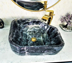 Amethyst Purple Onyx Sink #019 (20” x 18” x 6.5” tall x 150/lbs )