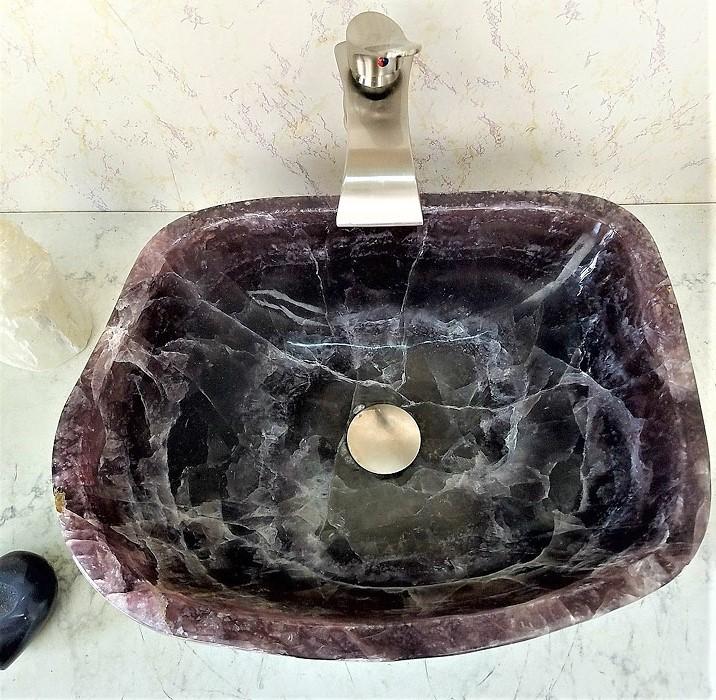 Amethyst Purple Onyx Sink #020 (19” x 15.5” x 6.5” tall x 120/lbs )