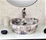 Load image into Gallery viewer, Amethyst Purple Onyx Sink #022 (22.5” x 16.5” x 6.5” tall x 115/lbs )
