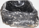 Load image into Gallery viewer, Black Fossil Marble Sink #153-EH
