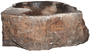 Grande Fossil Marble Sink #188-EH (24" x 19.5" x 8" Tall W/ 1 5/8" Drain) {Free Shipping}