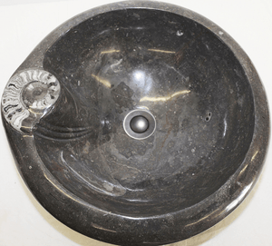 Grey Grande Fossil Sink #6K-EH (18" diameter X 6" tall W/ 1 3/4" Drain Hole) {Free Shipping}