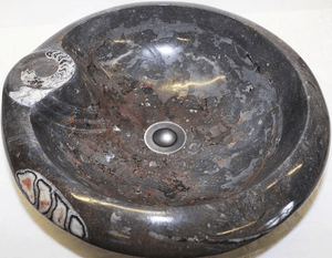 Grey & Red Grande Fossil  Sink #6I-EH (18" diameter X 6" tall  W/ 1 3/4" Drain Hole) {Free Shipping}