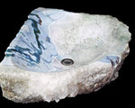 Load image into Gallery viewer, Blue Agate Crystal Geode Sink #45 (28” x 25” x 6.5&quot; Tall x 169/lbs.)
