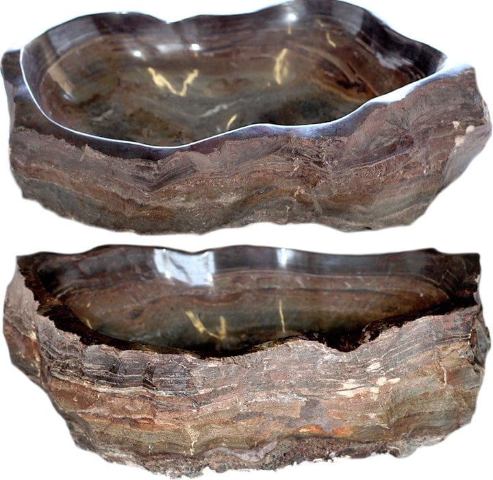 Fossil Agate Sink #115-EH ( 21" x 15" x 5" To 7" Tall )
