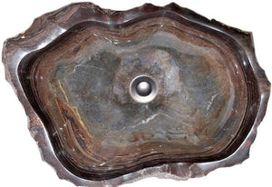 Fossil Agate Sink #115-EH ( 21" x 15" x 5" To 7" Tall )