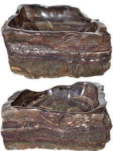 Fossil Agate Sink #144-EH (17" x 17" x 7" Tall ) Stunning Patterns