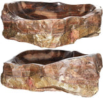 Load image into Gallery viewer, Fossil Agate Sink #204-EH (24.5&quot; x 21.5&quot; x 8&quot; Tall )
