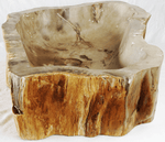 Load image into Gallery viewer, Extra Large Petrified Wood Sink #147-EH Petrified Teak
