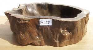 Petrified Wood Sink #127A-EH Petrified Teak 