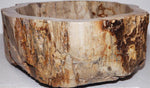 Load image into Gallery viewer, Petrified Wood Sink #156B-EH Petrified Teak 
